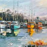 Morning at the Marina - Moss Landing - California by Lisa Elley