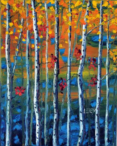 Print of Tree Paintings by Lisa Elley