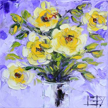 Original Impressionism Floral Paintings by Lisa Elley