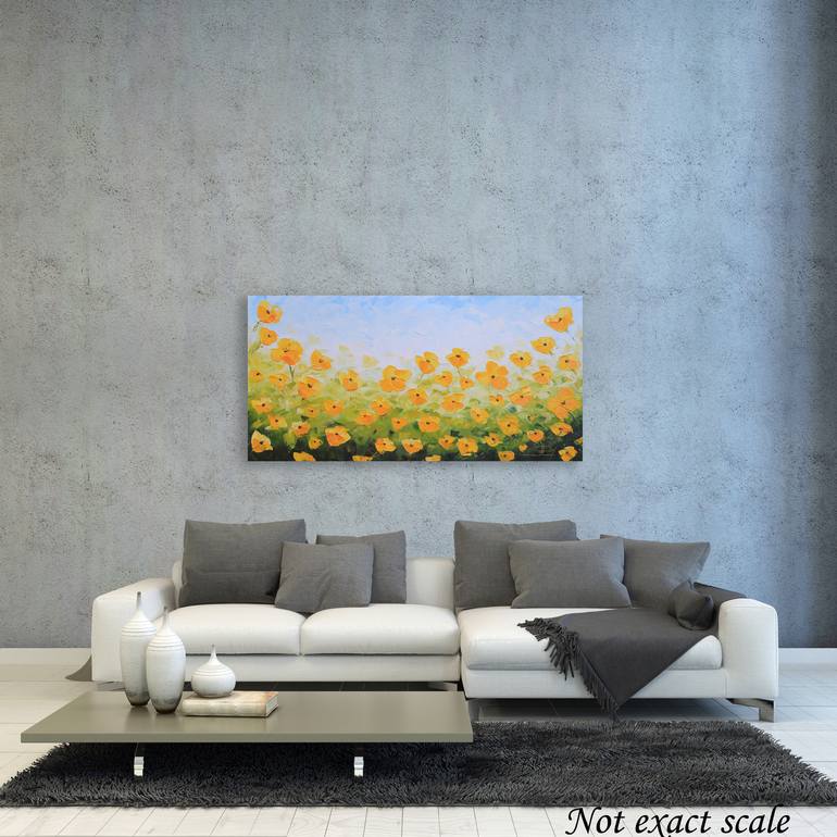 Original Abstract Floral Painting by Lisa Elley