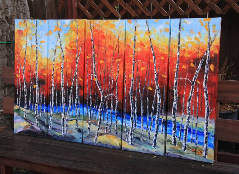 Original Abstract Landscape Painting by Lisa Elley