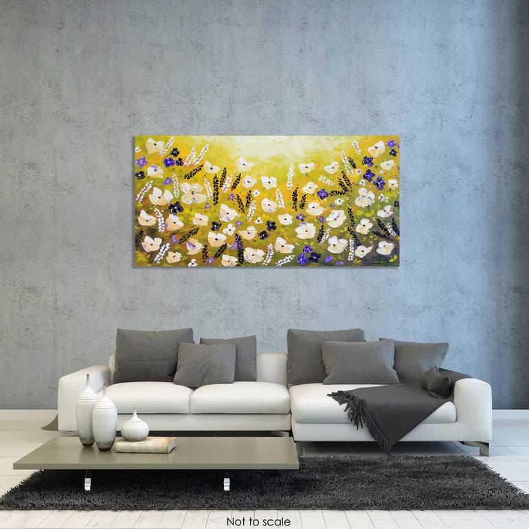 Original Abstract Floral Painting by Lisa Elley