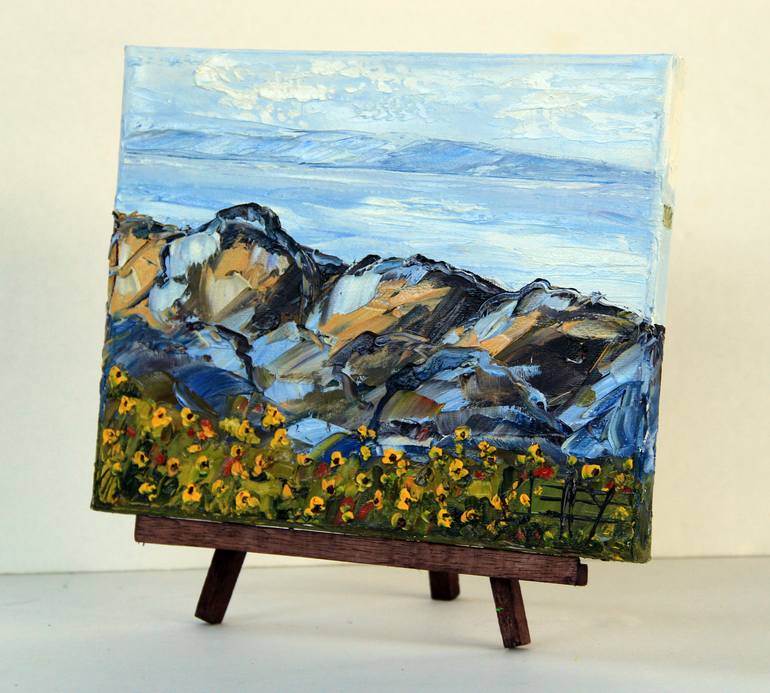 Original Abstract Beach Painting by Lisa Elley
