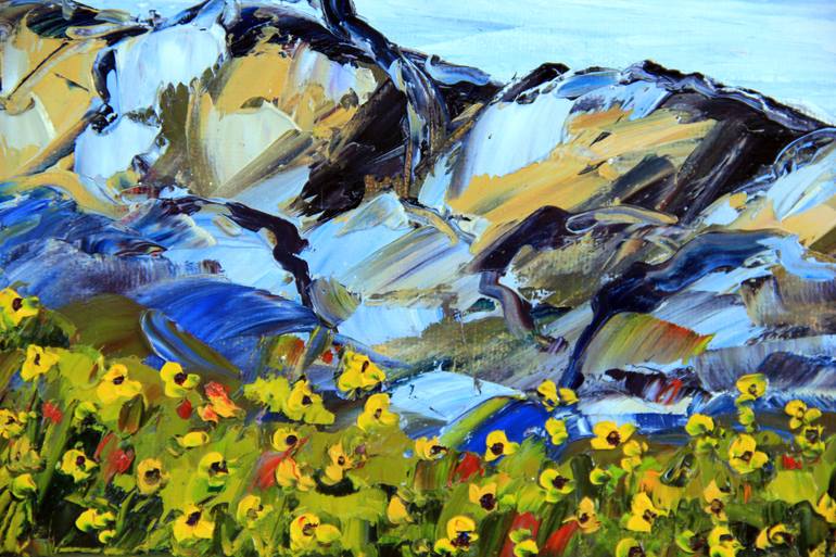 Original Abstract Beach Painting by Lisa Elley