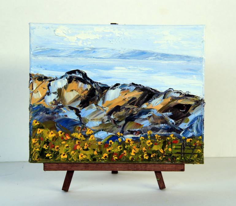 Original Abstract Beach Painting by Lisa Elley