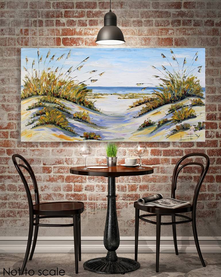 Original Fine Art Beach Painting by Lisa Elley