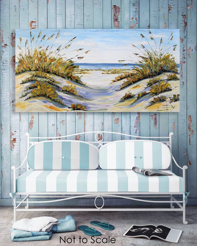 Original Fine Art Beach Painting by Lisa Elley