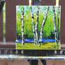 A colorful and textured original palette knife painting of birch trees in the Sierra Nevadas here in northern California, fresh from my studio in the San Francisco Bay

T I T L E: Spring Birch by Lisa Elley

I N S P I R E D* B Y: I often paint the Sierra Nevada mountains of northern California. They have their very own color palette! Luscious blues, browns and greens of fall foliage, combined with that impossibly blue California sky, it's divine!

Y E A R: 2017