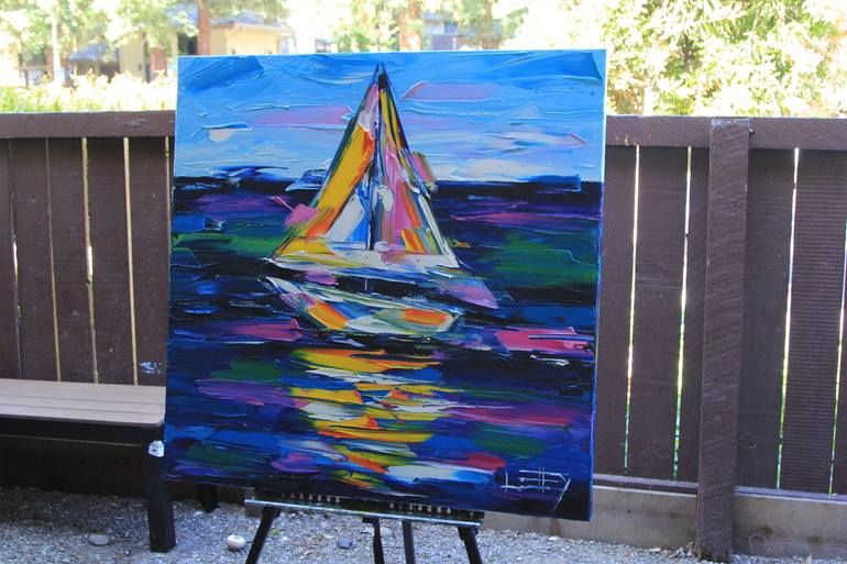 Original Fine Art Abstract Painting by Lisa Elley