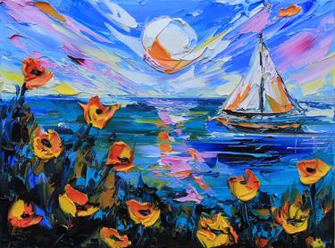 Print of Abstract Boat Paintings by Lisa Elley