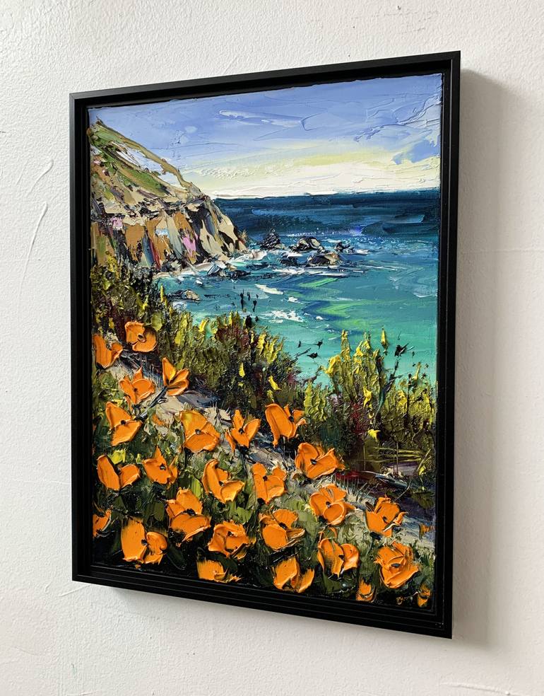 Original Fine Art Beach Painting by Lisa Elley