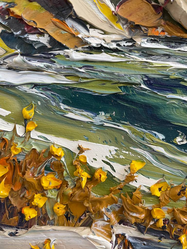 Original Impressionism Seascape Painting by Lisa Elley