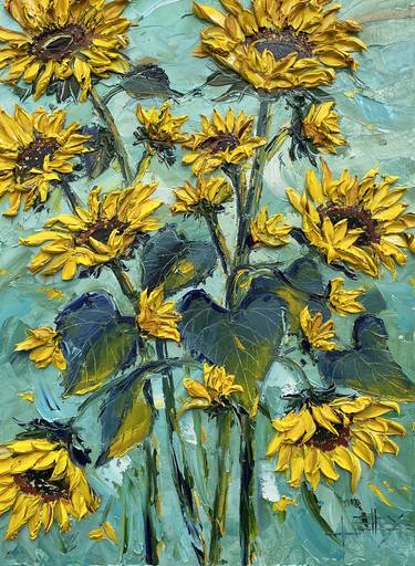 Original Fine Art Floral Paintings by Lisa Elley