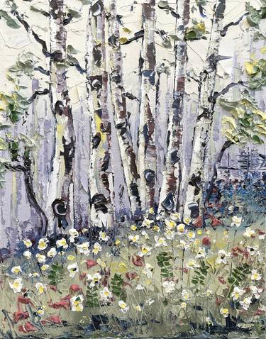 Print of Fine Art Tree Paintings by Lisa Elley