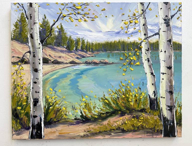 Original Expressionism Landscape Painting by Lisa Elley