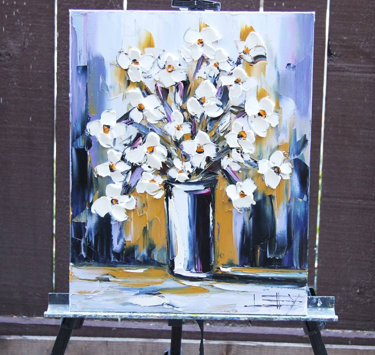 Original Floral Painting by Lisa Elley