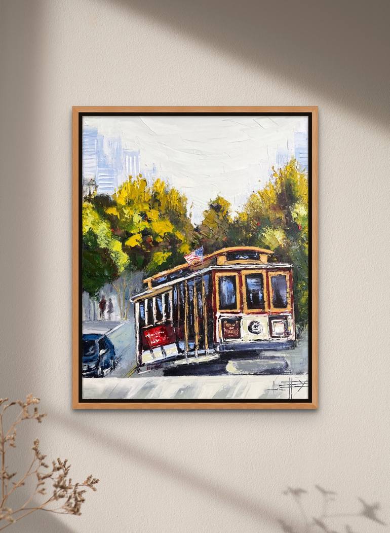 Original Transportation Painting by Lisa Elley