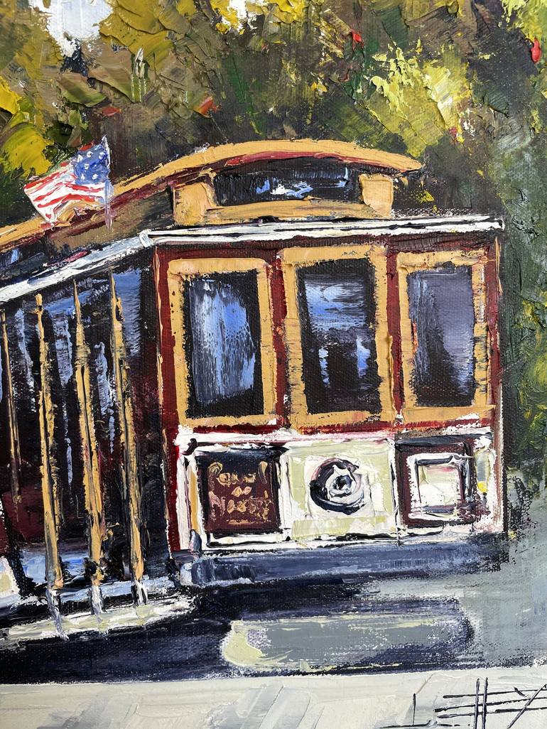 Original Transportation Painting by Lisa Elley