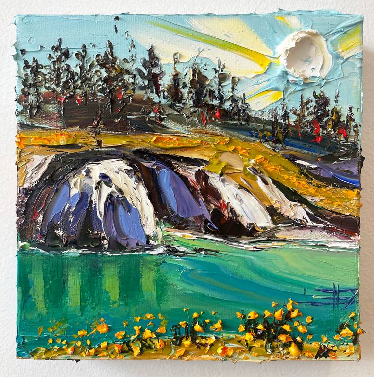 Original Expressionism Garden Painting by Lisa Elley