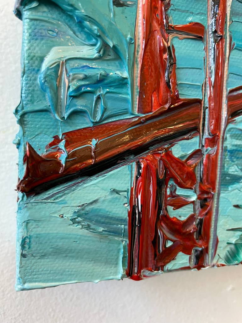 Original Abstract Expressionism Cities Painting by Lisa Elley