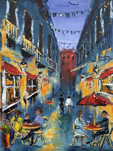 Print of Abstract Expressionism Cities Paintings by Lisa Elley