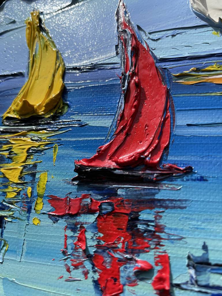 Original Boat Painting by Lisa Elley