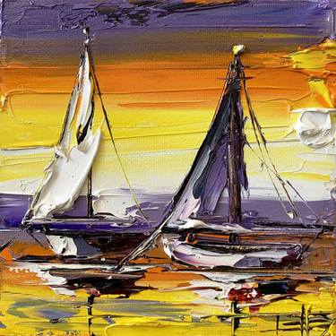 Print of Fine Art Boat Paintings by Lisa Elley