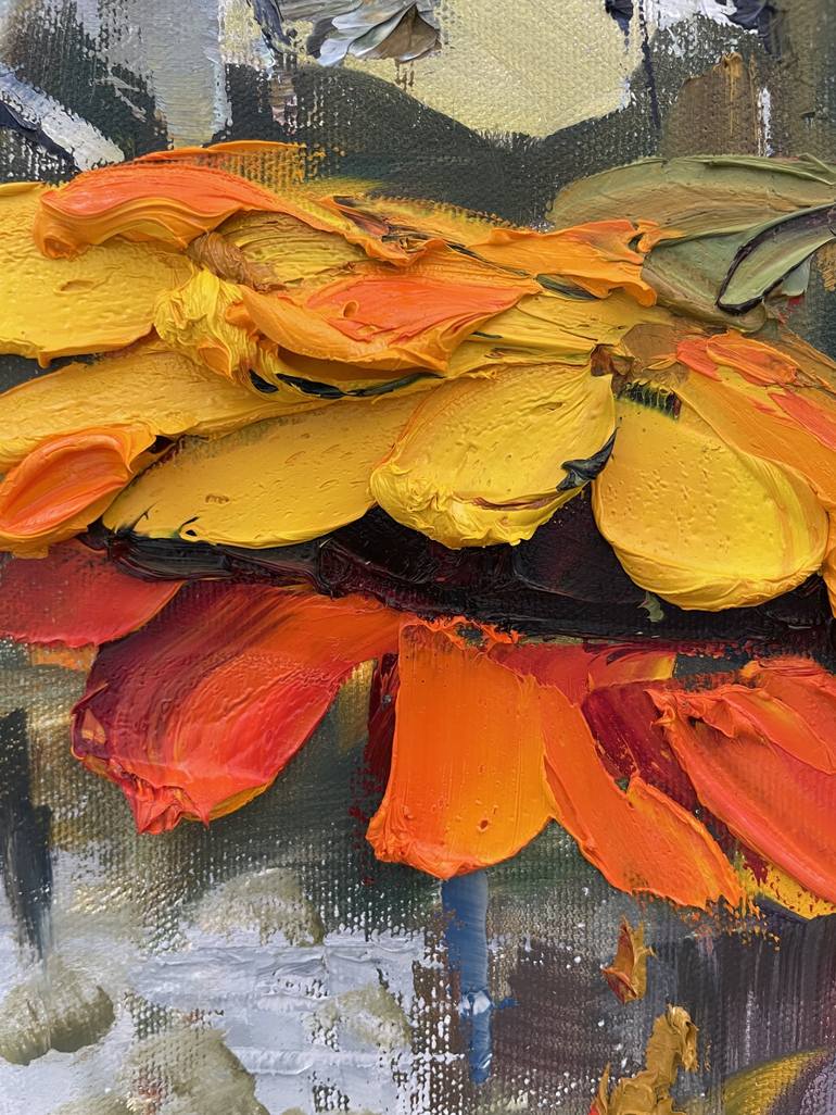 Original Floral Painting by Lisa Elley