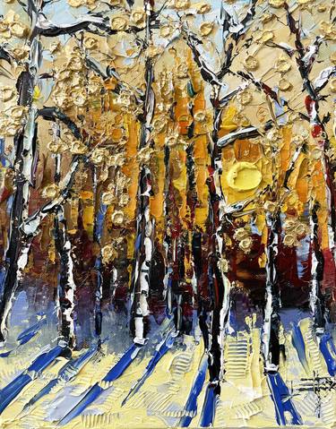 Original Abstract Tree Paintings by Lisa Elley