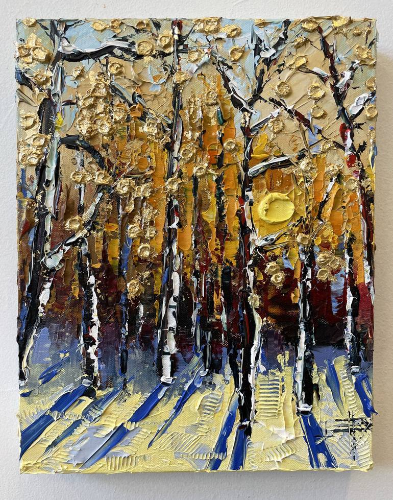 Original Abstract Tree Painting by Lisa Elley