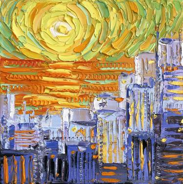 Print of Expressionism Cities Paintings by Lisa Elley