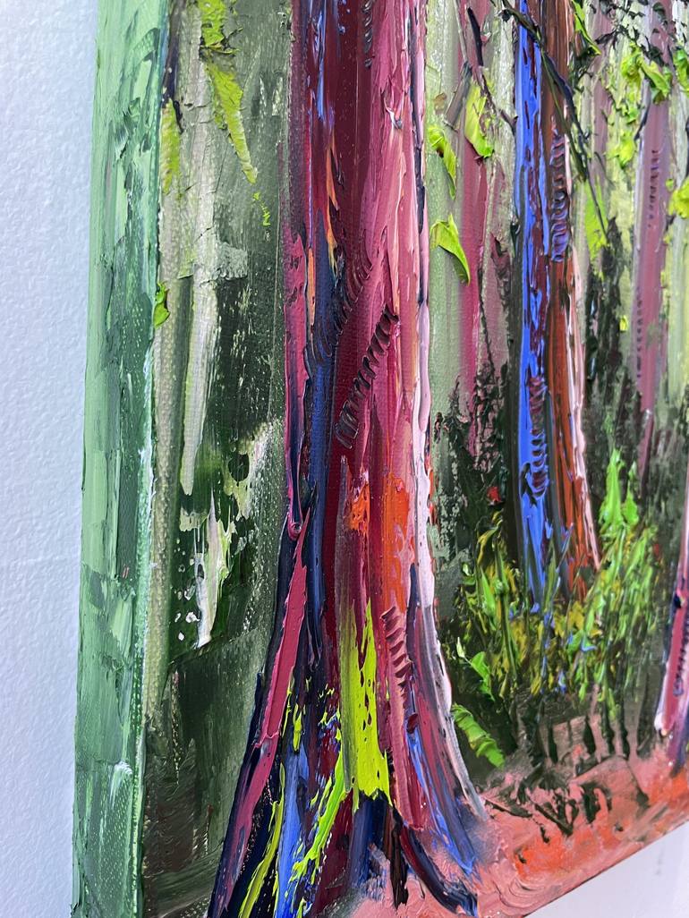 Original Abstract Expressionism Tree Painting by Lisa Elley