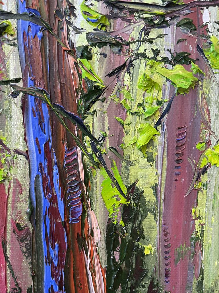 Original Abstract Expressionism Tree Painting by Lisa Elley