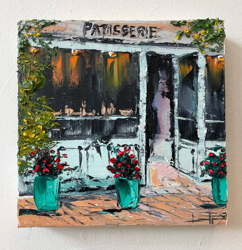 Original Expressionism Cities Painting by Lisa Elley