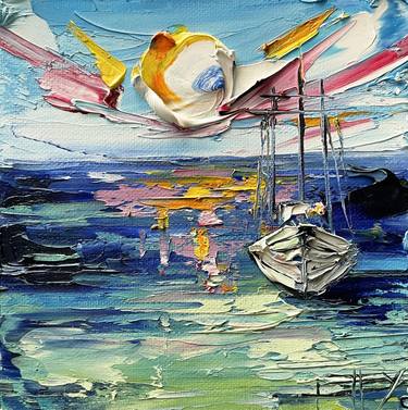 Print of Fine Art Boat Paintings by Lisa Elley