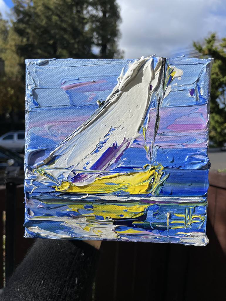 Original Boat Painting by Lisa Elley