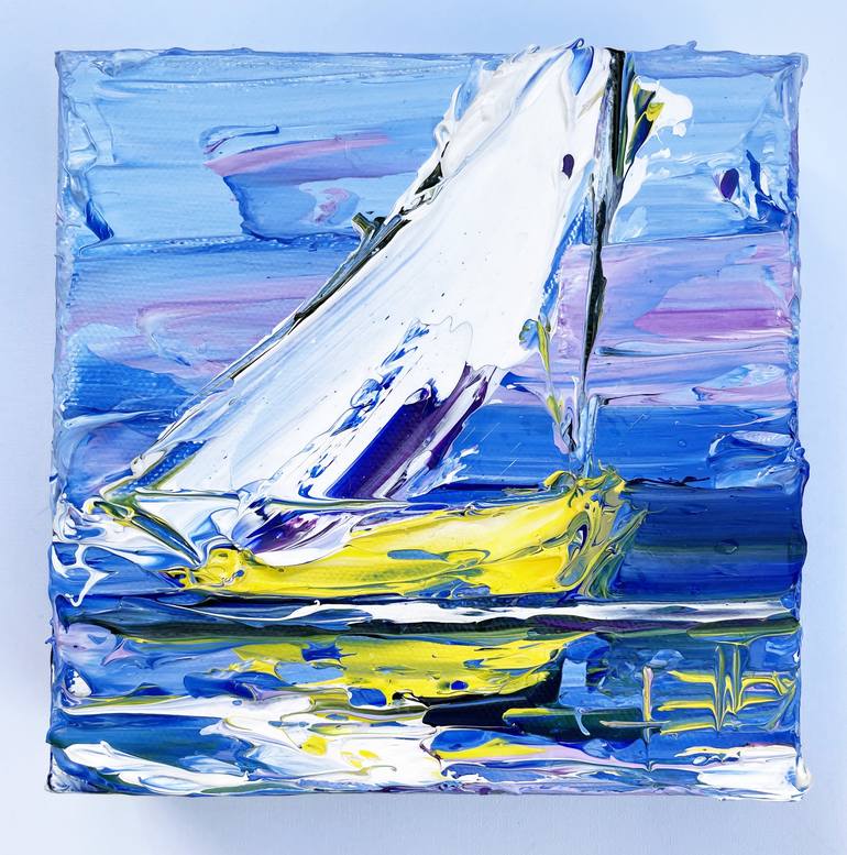 Original Boat Painting by Lisa Elley