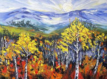 Print of Contemporary Tree Paintings by Lisa Elley