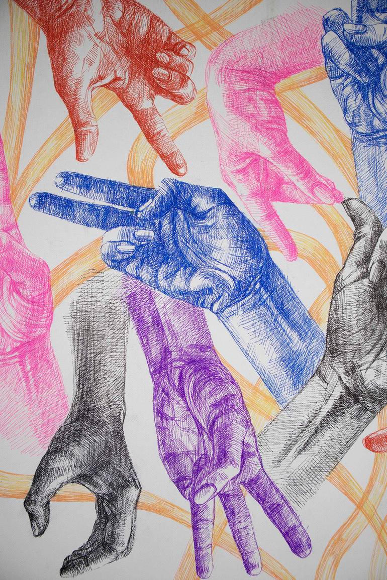 Original Figurative Body Drawing by Kateryna Bortsova