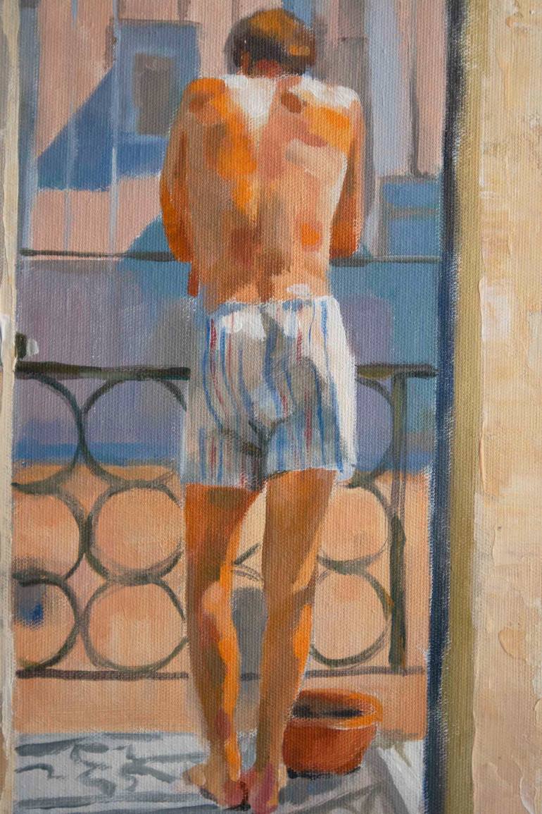 Original Figurative Men Painting by Kateryna Bortsova
