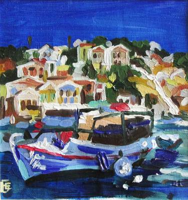 Print of Boat Paintings by Kateryna Bortsova