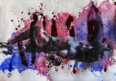 Print of Expressionism Erotic Paintings by Kateryna Bortsova