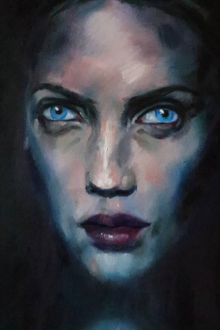 Original Surrealism People Painting by Kateryna Bortsova