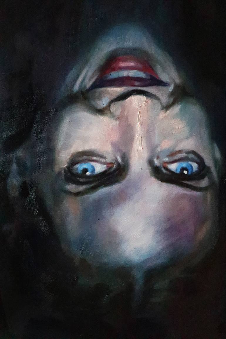 Original Surrealism People Painting by Kateryna Bortsova