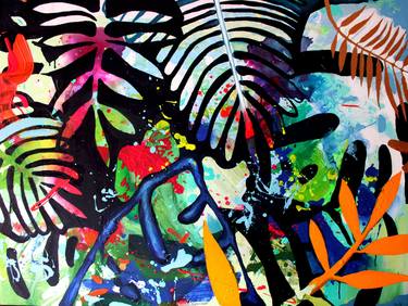 Original Abstract Expressionism Botanic Paintings by Carles Azcon Jutgla