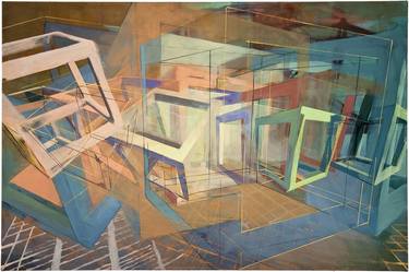 Original Cubism Science/Technology Paintings by Christoph Kern