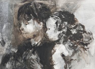 Original Figurative Children Paintings by Rosel Marci