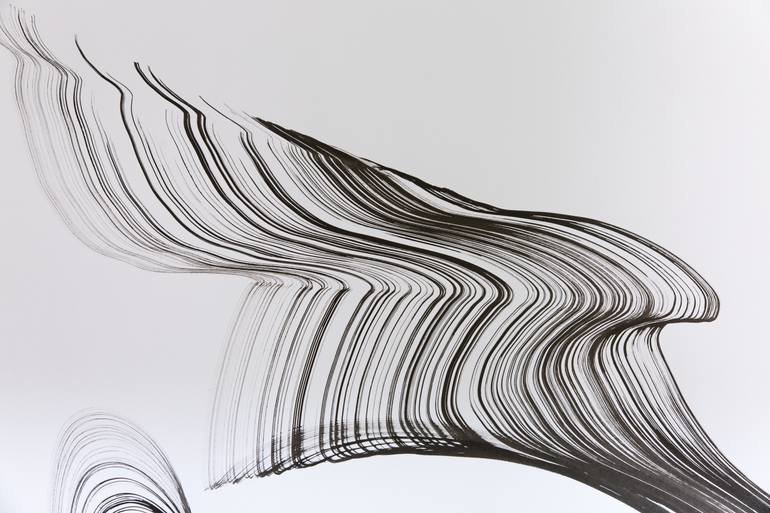 Original Abstract Calligraphy Drawing by Christoph Schrein