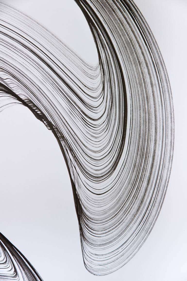 Original Abstract Calligraphy Drawing by Christoph Schrein