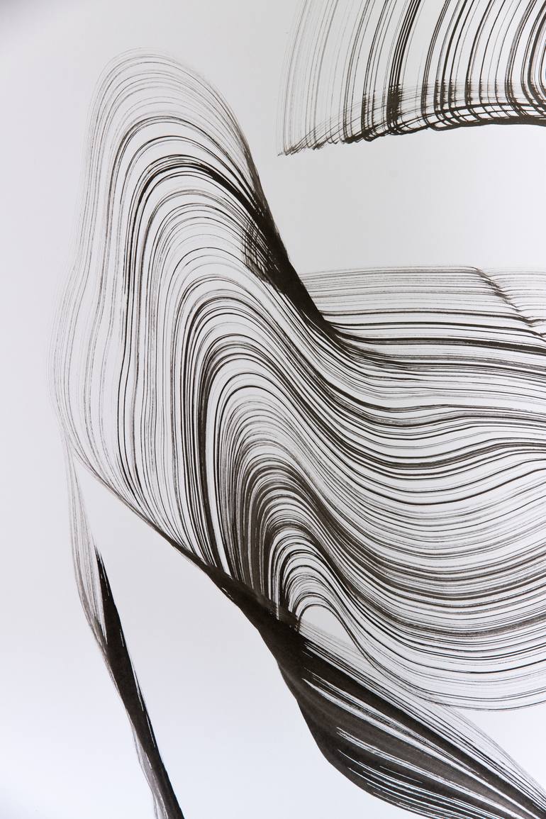 Original Abstract Calligraphy Drawing by Christoph Schrein